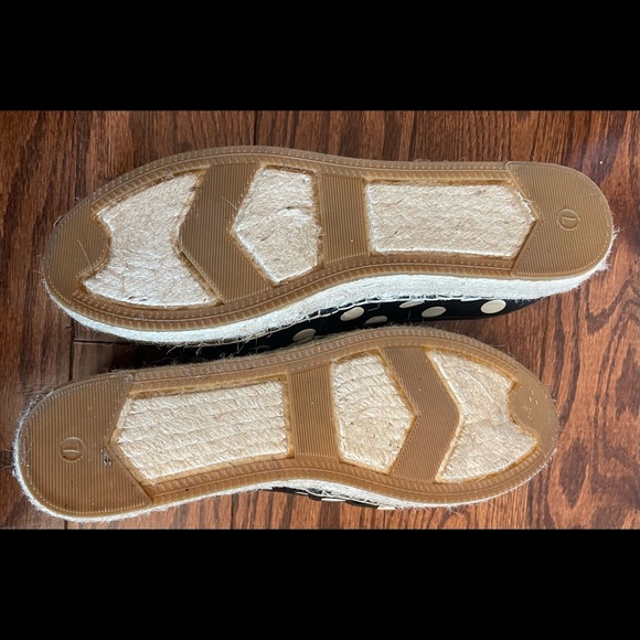 Kate Spade Polka Dot B/W Bow Espadrilles Shoes Size 7 - Picture 3 of 3
